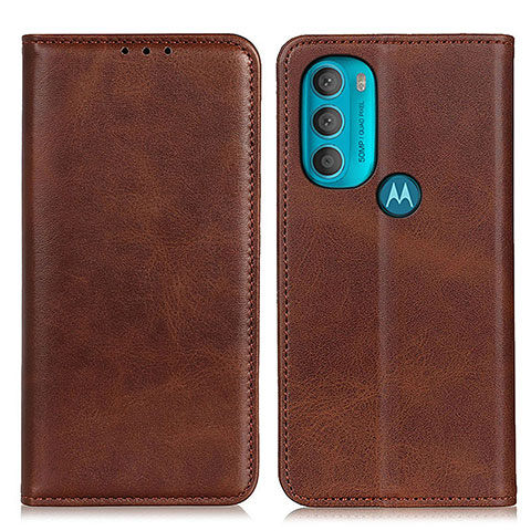 Funda de Cuero Cartera con Soporte Carcasa A02D para Motorola Moto G71 5G Marron