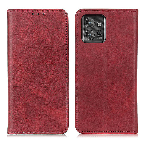 Funda de Cuero Cartera con Soporte Carcasa A02D para Motorola ThinkPhone 5G Rojo