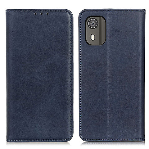 Funda de Cuero Cartera con Soporte Carcasa A02D para Nokia C02 Azul