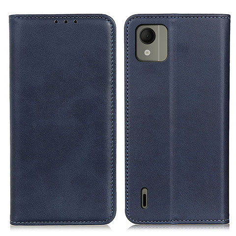 Funda de Cuero Cartera con Soporte Carcasa A02D para Nokia C110 Azul