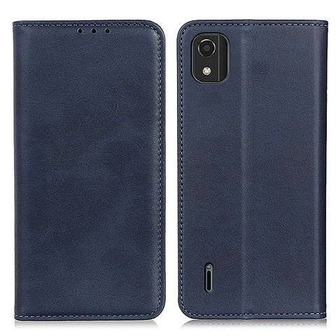 Funda de Cuero Cartera con Soporte Carcasa A02D para Nokia C2 2nd Edition Azul