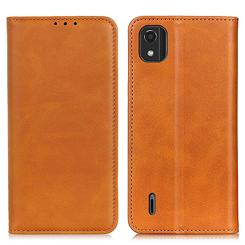 Funda de Cuero Cartera con Soporte Carcasa A02D para Nokia C2 2nd Edition Marron Claro