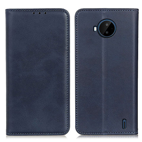 Funda de Cuero Cartera con Soporte Carcasa A02D para Nokia C20 Plus Azul