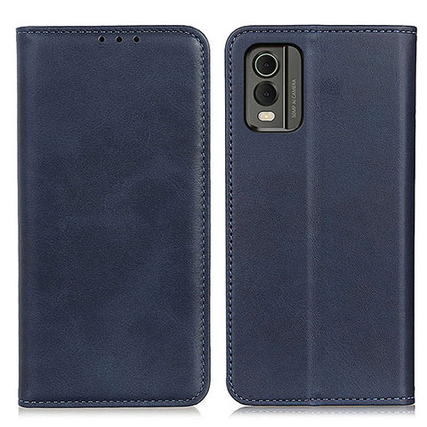 Funda de Cuero Cartera con Soporte Carcasa A02D para Nokia C210 Azul