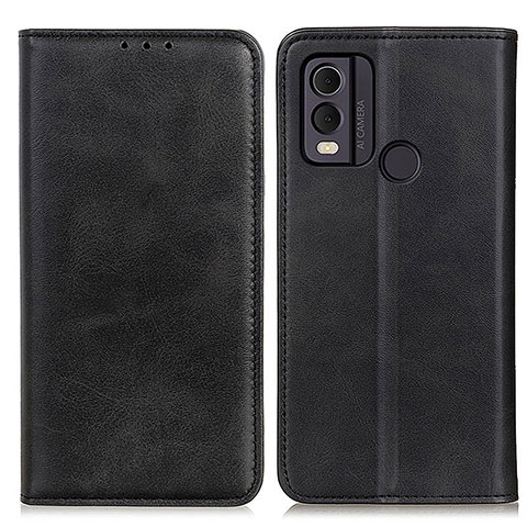 Funda de Cuero Cartera con Soporte Carcasa A02D para Nokia C22 Negro