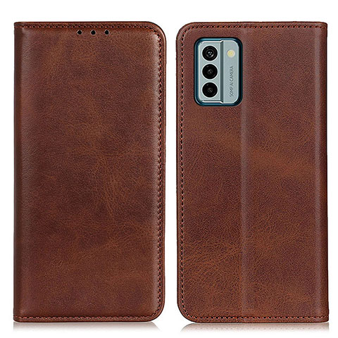 Funda de Cuero Cartera con Soporte Carcasa A02D para Nokia G22 Marron