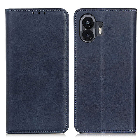 Funda de Cuero Cartera con Soporte Carcasa A02D para Nothing Phone 2 Azul