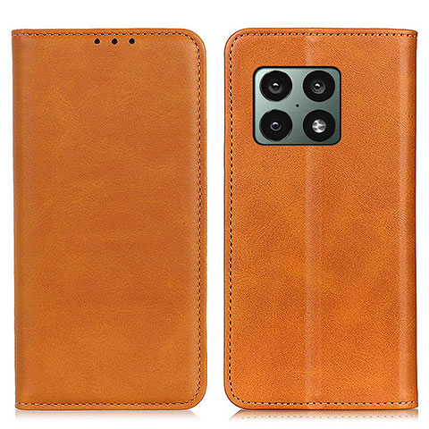 Funda de Cuero Cartera con Soporte Carcasa A02D para OnePlus 10 Pro 5G Marron Claro