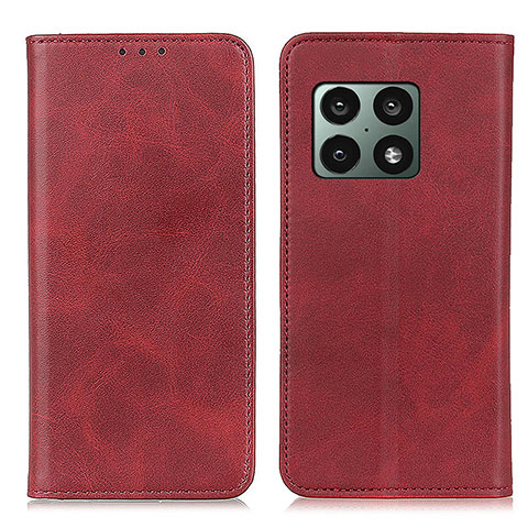 Funda de Cuero Cartera con Soporte Carcasa A02D para OnePlus 10 Pro 5G Rojo