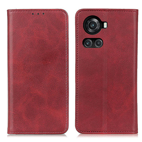 Funda de Cuero Cartera con Soporte Carcasa A02D para OnePlus 10R 5G Rojo