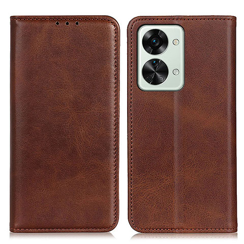 Funda de Cuero Cartera con Soporte Carcasa A02D para OnePlus Nord 2T 5G Marron