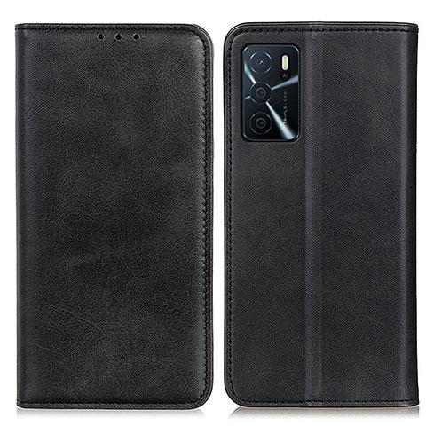 Funda de Cuero Cartera con Soporte Carcasa A02D para Oppo A54s Negro