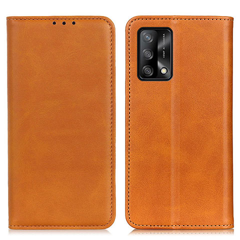 Funda de Cuero Cartera con Soporte Carcasa A02D para Oppo A74 4G Marron Claro