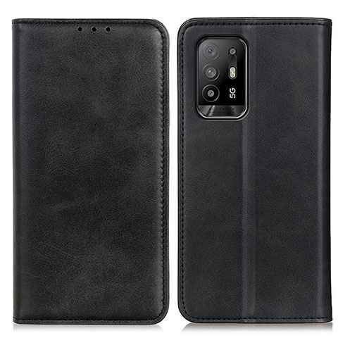 Funda de Cuero Cartera con Soporte Carcasa A02D para Oppo A94 5G Negro