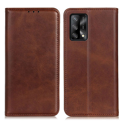 Funda de Cuero Cartera con Soporte Carcasa A02D para Oppo A95 4G Marron