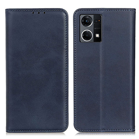 Funda de Cuero Cartera con Soporte Carcasa A02D para Oppo F21 Pro 4G Azul