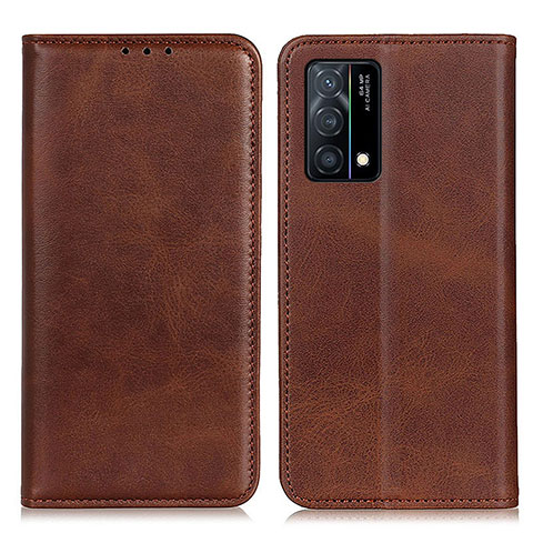 Funda de Cuero Cartera con Soporte Carcasa A02D para Oppo K9 5G Marron