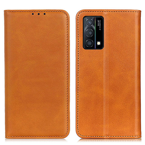 Funda de Cuero Cartera con Soporte Carcasa A02D para Oppo K9 5G Marron Claro