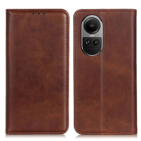 Funda de Cuero Cartera con Soporte Carcasa A02D para Oppo Reno10 5G Marron