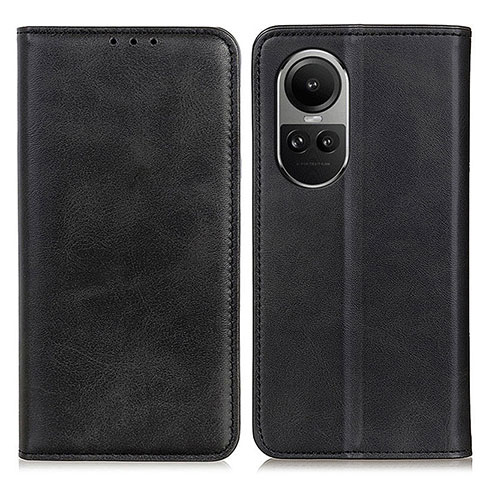 Funda de Cuero Cartera con Soporte Carcasa A02D para Oppo Reno10 Pro 5G Negro