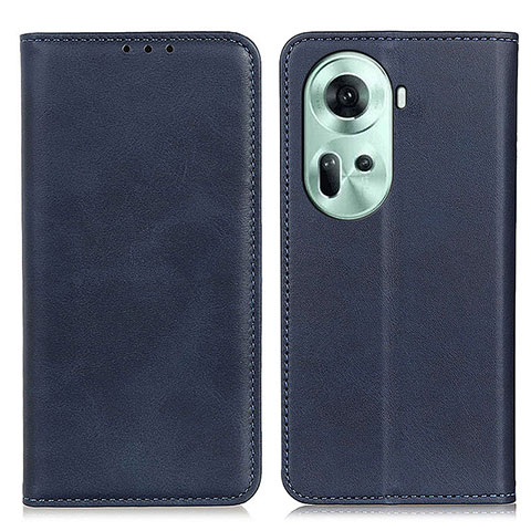 Funda de Cuero Cartera con Soporte Carcasa A02D para Oppo Reno11 5G Azul