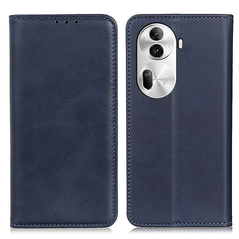 Funda de Cuero Cartera con Soporte Carcasa A02D para Oppo Reno11 Pro 5G Azul