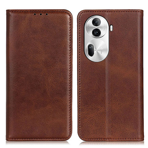 Funda de Cuero Cartera con Soporte Carcasa A02D para Oppo Reno11 Pro 5G Marron