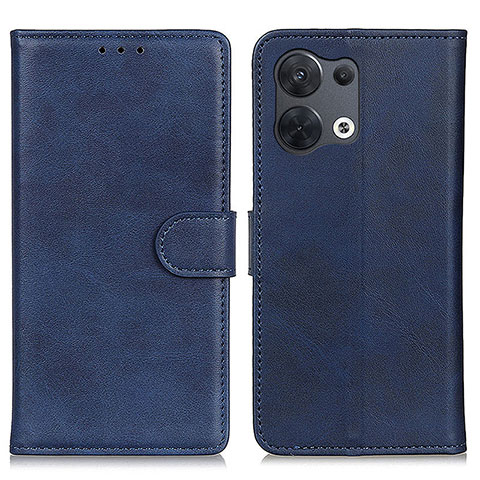 Funda de Cuero Cartera con Soporte Carcasa A02D para Oppo Reno9 5G Azul