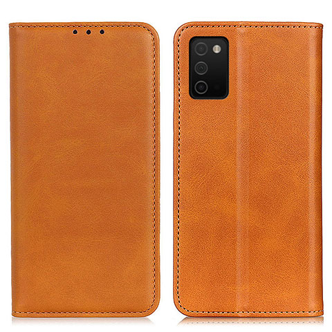 Funda de Cuero Cartera con Soporte Carcasa A02D para Samsung Galaxy A03s Marron Claro