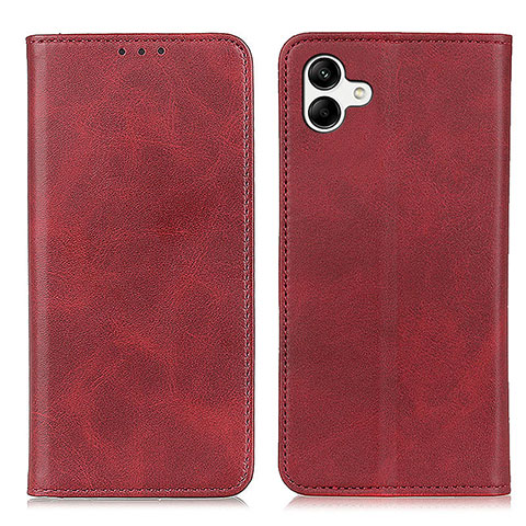 Funda de Cuero Cartera con Soporte Carcasa A02D para Samsung Galaxy A04E Rojo