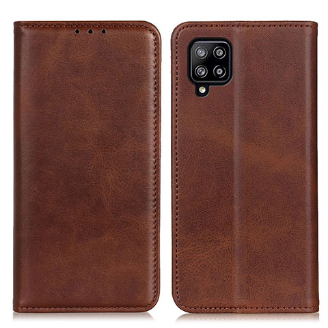 Funda de Cuero Cartera con Soporte Carcasa A02D para Samsung Galaxy A22 4G Marron