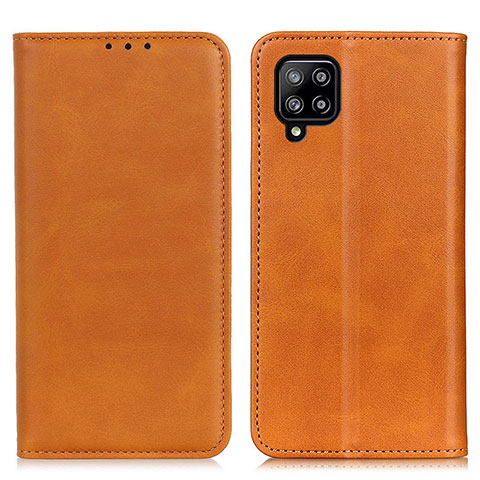 Funda de Cuero Cartera con Soporte Carcasa A02D para Samsung Galaxy A22 4G Marron Claro