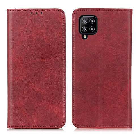 Funda de Cuero Cartera con Soporte Carcasa A02D para Samsung Galaxy A22 4G Rojo