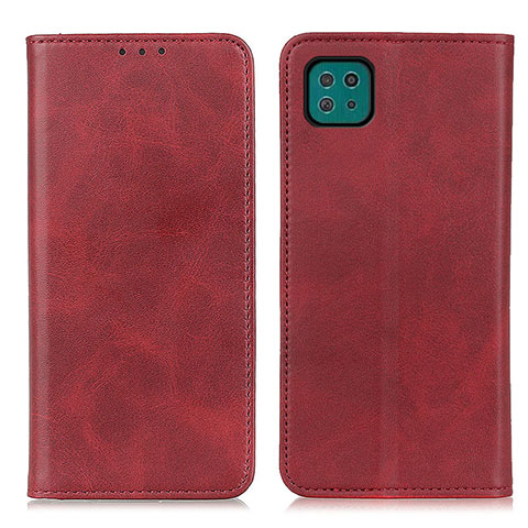 Funda de Cuero Cartera con Soporte Carcasa A02D para Samsung Galaxy A22 5G Rojo