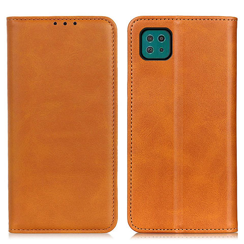 Funda de Cuero Cartera con Soporte Carcasa A02D para Samsung Galaxy A22s 5G Marron Claro