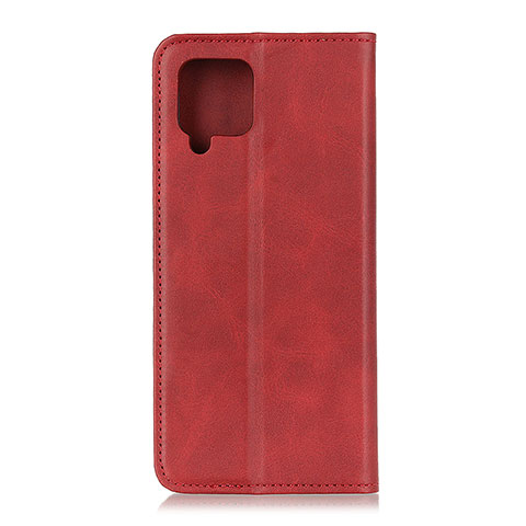 Funda de Cuero Cartera con Soporte Carcasa A02D para Samsung Galaxy A42 5G Rojo