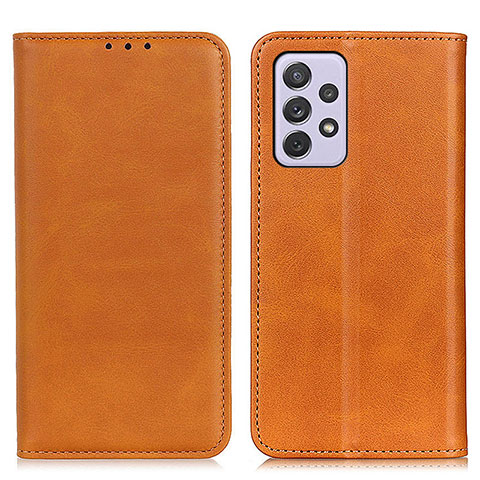 Funda de Cuero Cartera con Soporte Carcasa A02D para Samsung Galaxy A73 5G Marron Claro