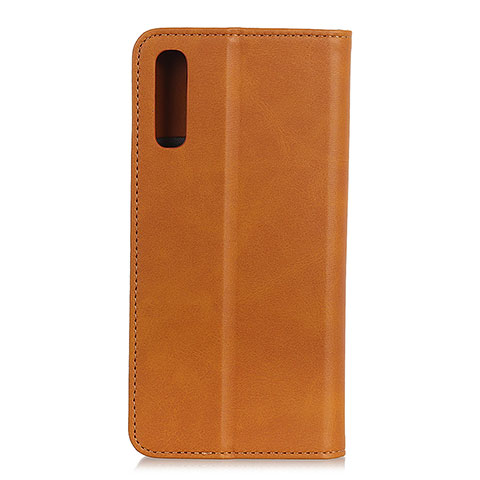 Funda de Cuero Cartera con Soporte Carcasa A02D para Samsung Galaxy M02 Marron Claro