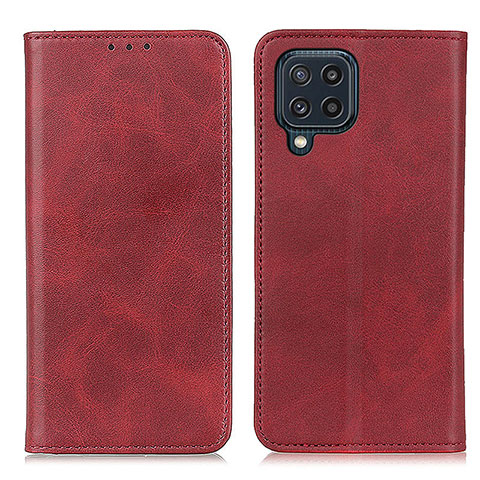 Funda de Cuero Cartera con Soporte Carcasa A02D para Samsung Galaxy M32 4G Rojo