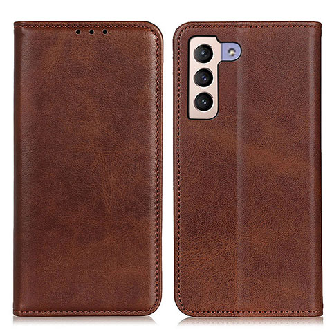 Funda de Cuero Cartera con Soporte Carcasa A02D para Samsung Galaxy S21 5G Marron