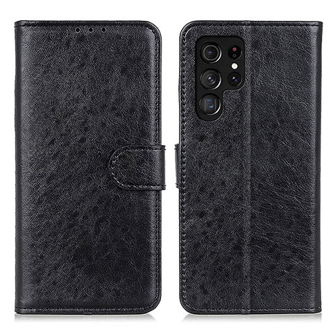 Funda de Cuero Cartera con Soporte Carcasa A02D para Samsung Galaxy S23 Ultra 5G Negro