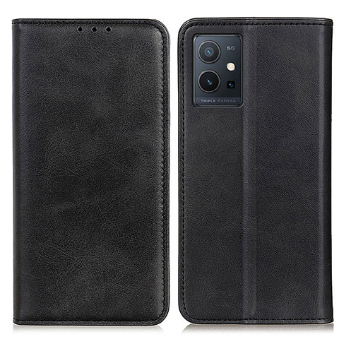 Funda de Cuero Cartera con Soporte Carcasa A02D para Vivo Y55 5G Negro