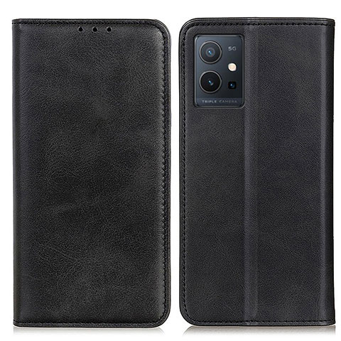 Funda de Cuero Cartera con Soporte Carcasa A02D para Vivo Y75 5G Negro