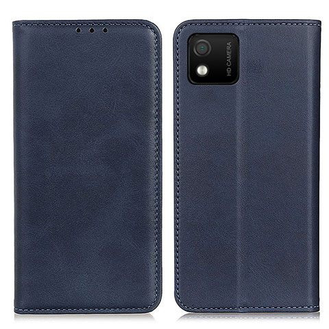 Funda de Cuero Cartera con Soporte Carcasa A02D para Wiko Y52 Azul