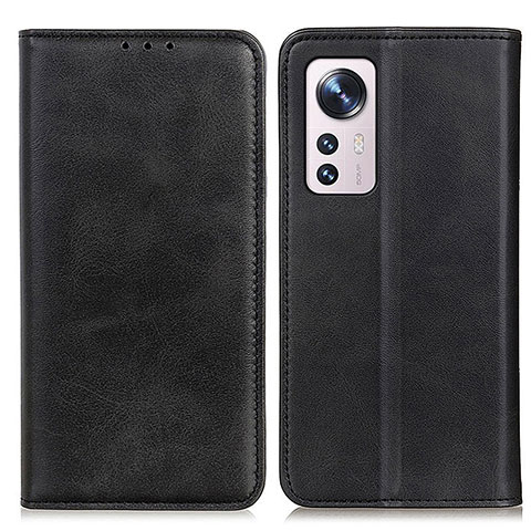 Funda de Cuero Cartera con Soporte Carcasa A02D para Xiaomi Mi 12X 5G Negro