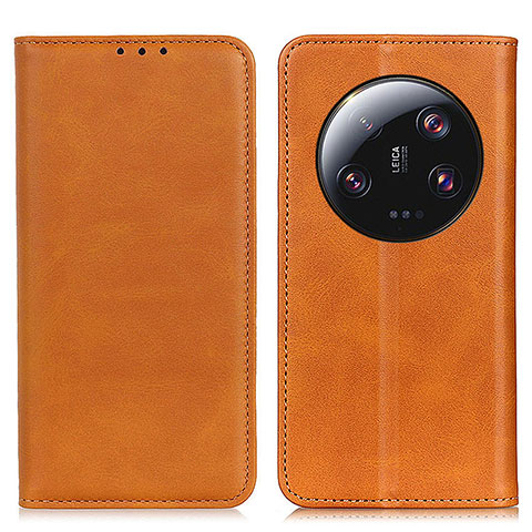 Funda de Cuero Cartera con Soporte Carcasa A02D para Xiaomi Mi 13 Ultra 5G Marron Claro