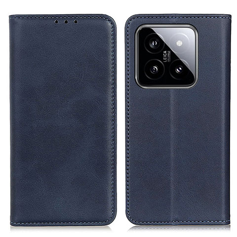 Funda de Cuero Cartera con Soporte Carcasa A02D para Xiaomi Mi 14 5G Azul