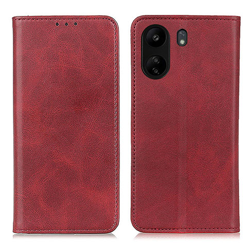 Funda de Cuero Cartera con Soporte Carcasa A02D para Xiaomi Poco C65 Rojo