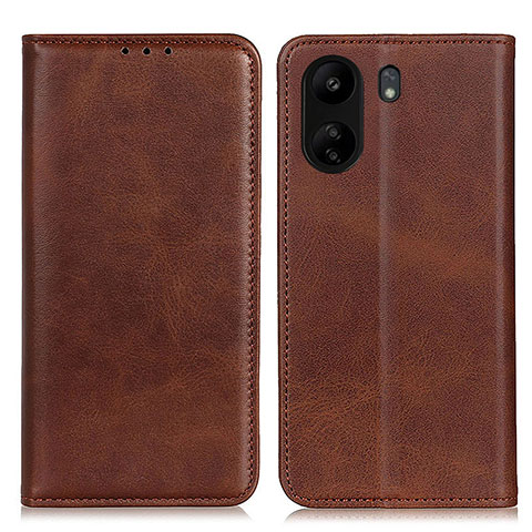 Funda de Cuero Cartera con Soporte Carcasa A02D para Xiaomi Redmi 13C Marron