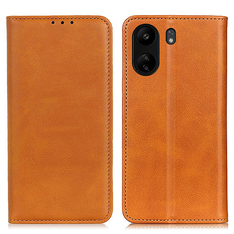 Funda de Cuero Cartera con Soporte Carcasa A02D para Xiaomi Redmi 13C Marron Claro